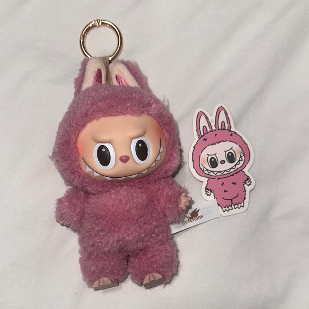 Labubu The Monsters Exciting Macaron Series Plush Pendant - Lychee Berry
